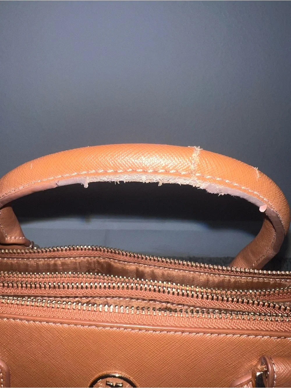 Tory Burch Robinson Double Zipper Tote Leather Bag